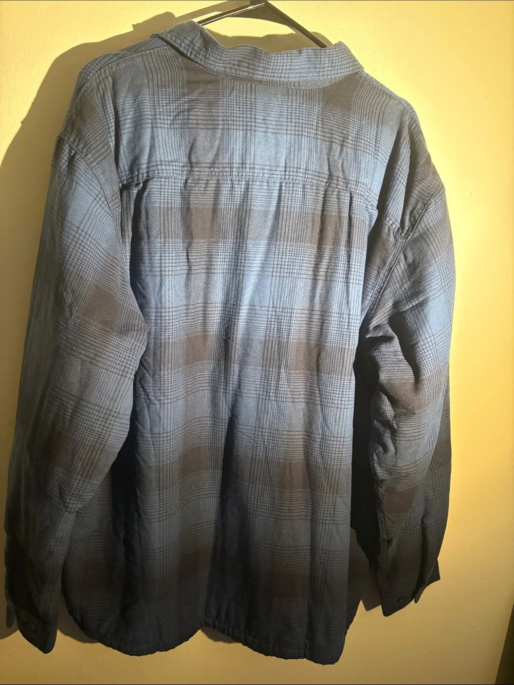 Wrangler Blue Plaid Lightweight Shirt Jacket